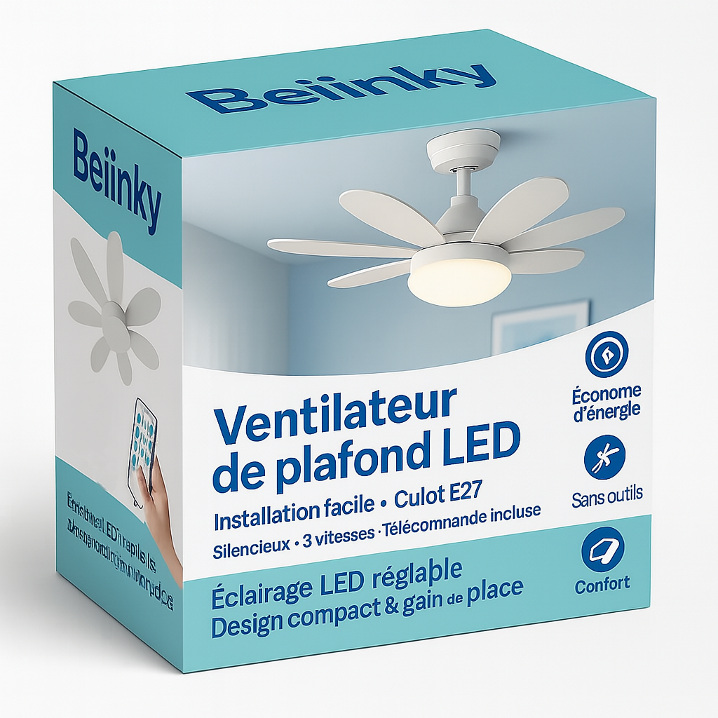 Ventilateur de plafond LED